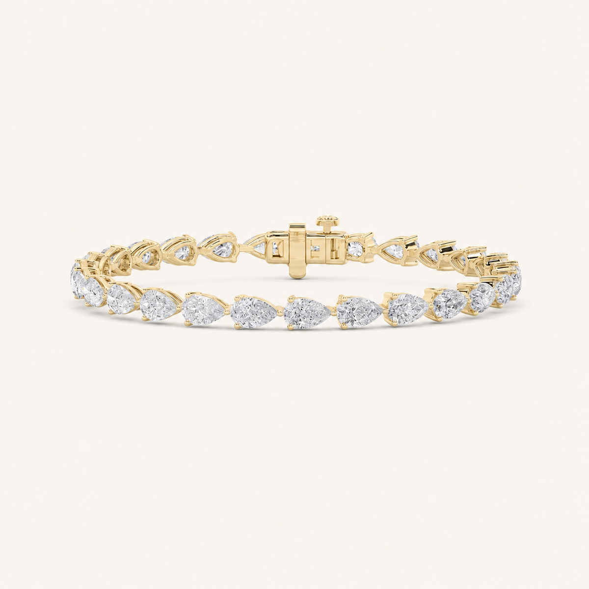 8.5CT Pear Cut Lab Grown Diamond Tennis Bracelet