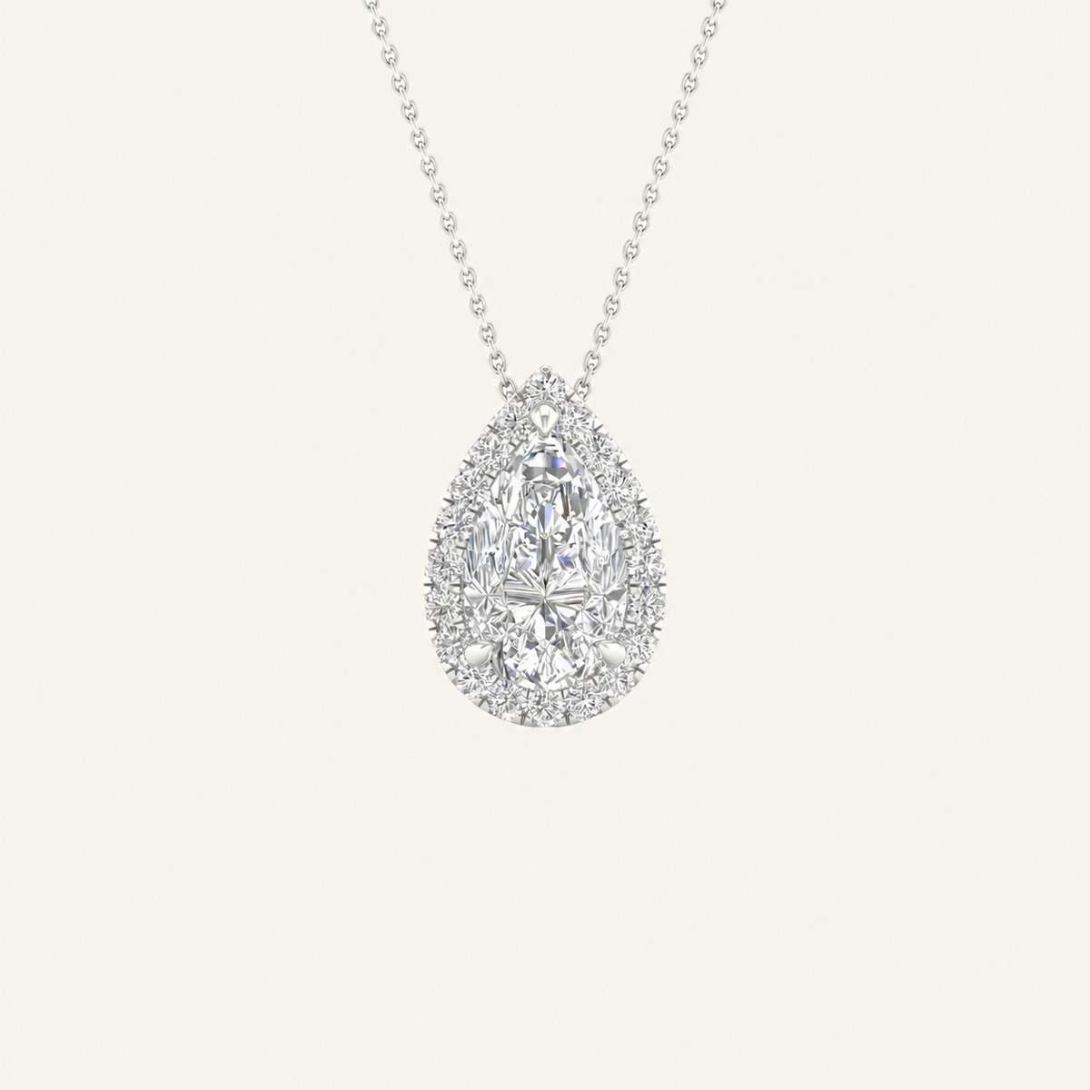1.15CT Pear Cut Certified Lab Grown Diamond Pendant