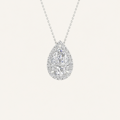 1.15CT Pear Cut Certified Lab Grown Diamond Pendant