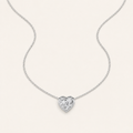 1 CT Heart Shaped Lab Grown Diamond Pendant Necklace