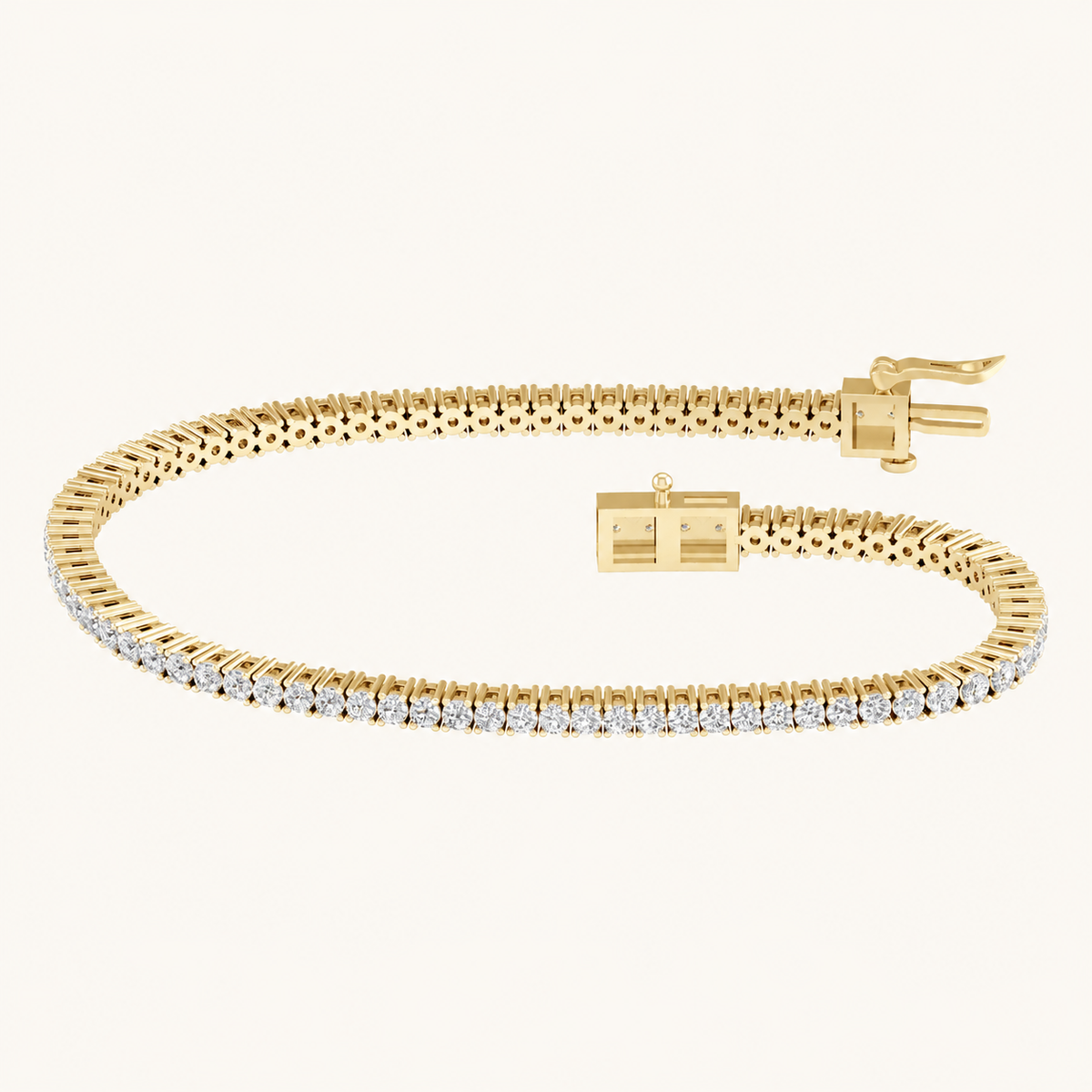 3.00CT Round Cut Lab Grown Diamond Tennis Bracelet