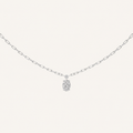 2CT Oval Cut Lab Grown Diamond Strata Chic Pendant Necklace