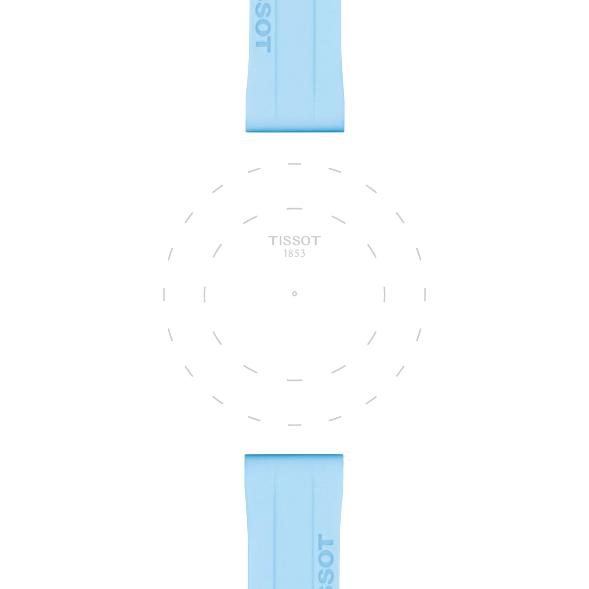 Tissot Official Blue Silicone Strap Lugs 22 mm 3