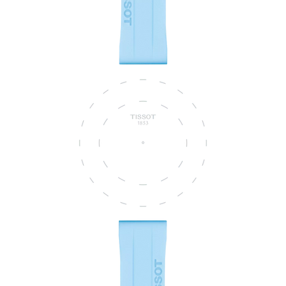 Tissot Official Blue Silicone Strap Lugs 22 mm 3