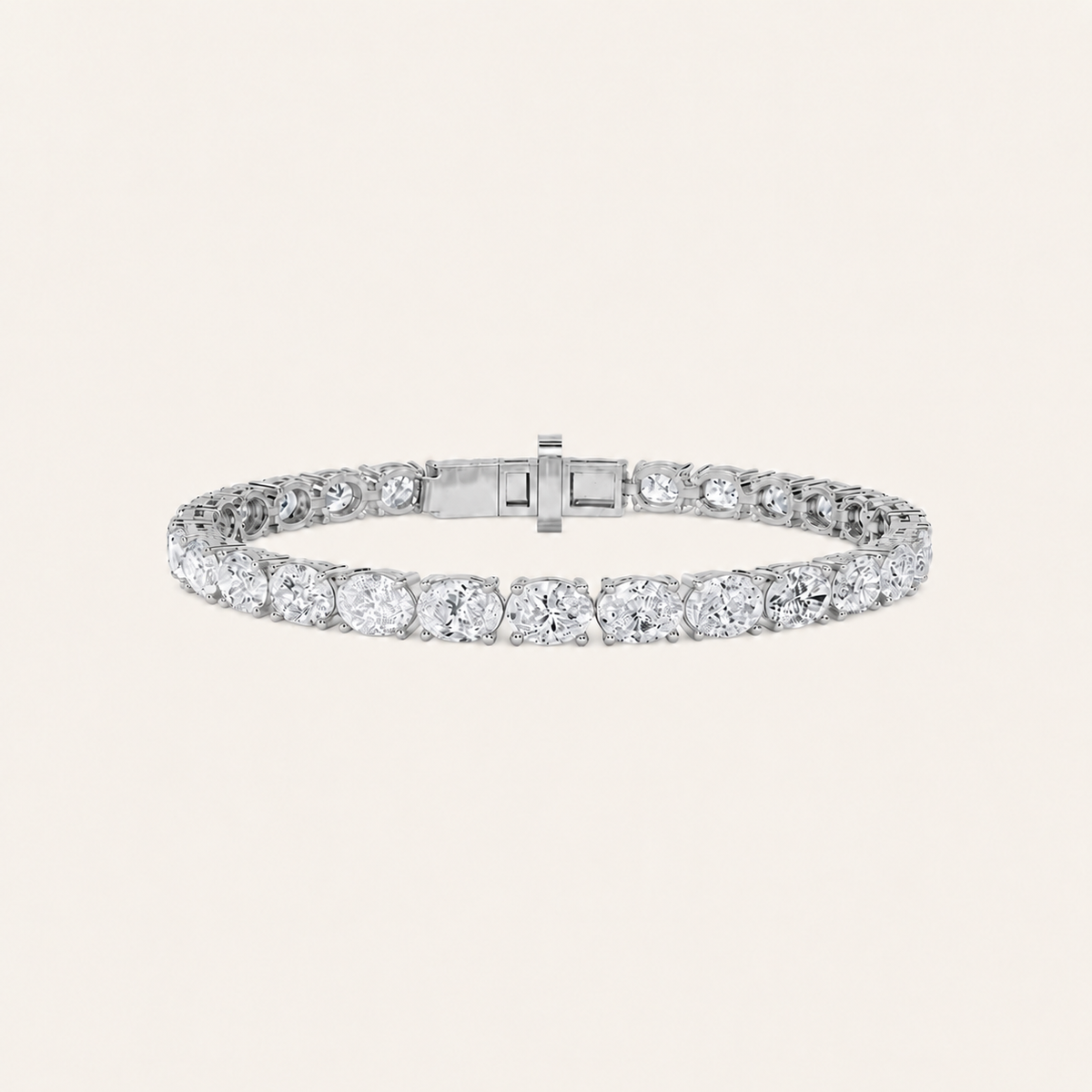 10.5CT Oval Cut Lab Grown Diamond East & West Tennis Bracelet