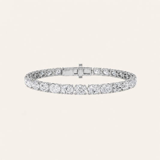 10.5CT Oval Cut Lab Grown Diamond East & West Tennis Bracelet