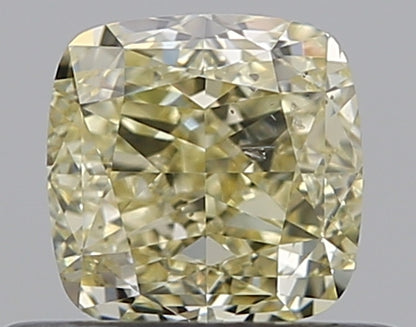 0.59CT CUSHION SI2 W-X YL
