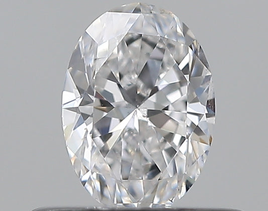 0.37CT OVAL SI1 D WH