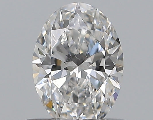 0.53CT OVAL SI1 D WH