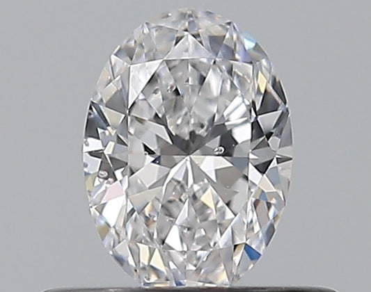 0.34CT OVAL SI2 D WH