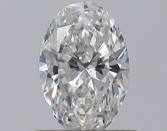 0.58CT OVAL SI1 F WH