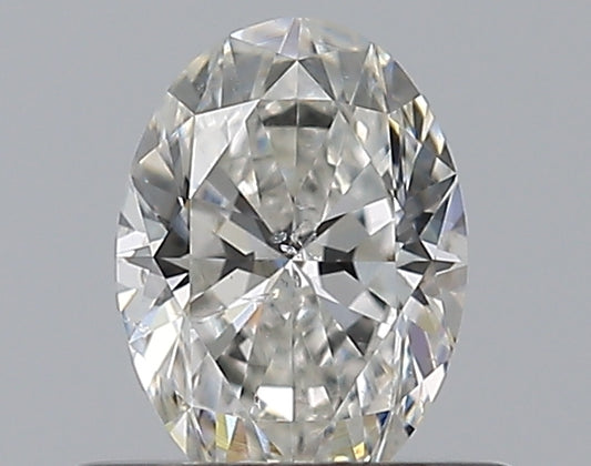 0.50CT OVAL SI2 G WH