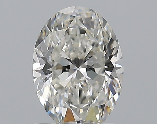 0.90CT OVAL SI1 H WH