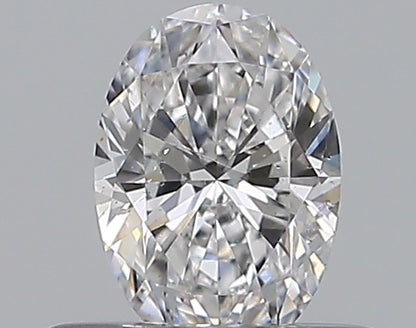 0.37CT OVAL SI2 D WH
