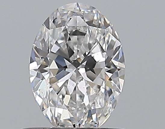 0.59CT OVAL SI1 D WH