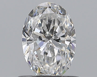 0.59CT OVAL SI1 D WH
