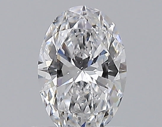 0.53CT OVAL SI1 D WH