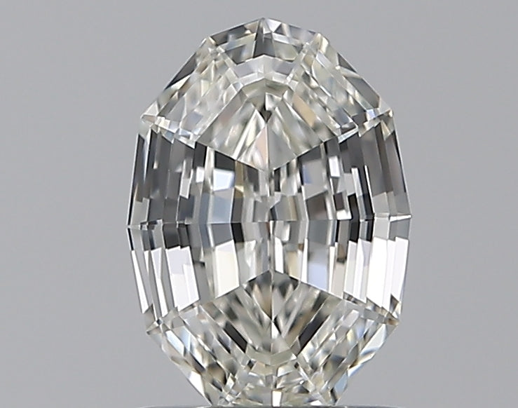 0.82CT Oval Step Cut IF H WH