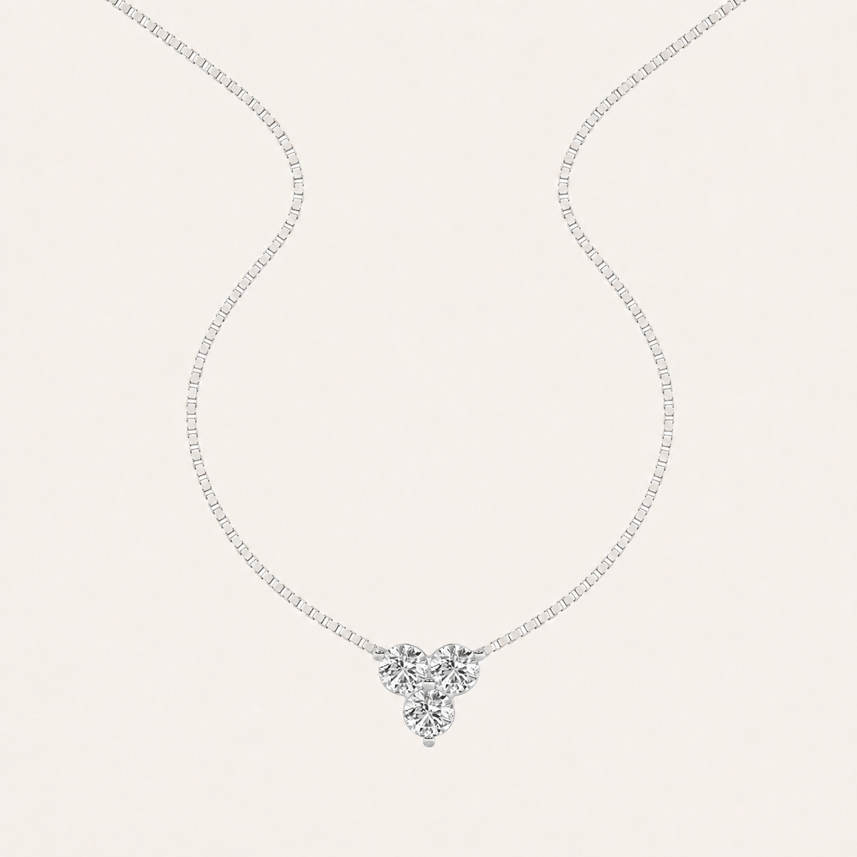 1CT Round Cut Lab Grown Diamond Pendant Necklace