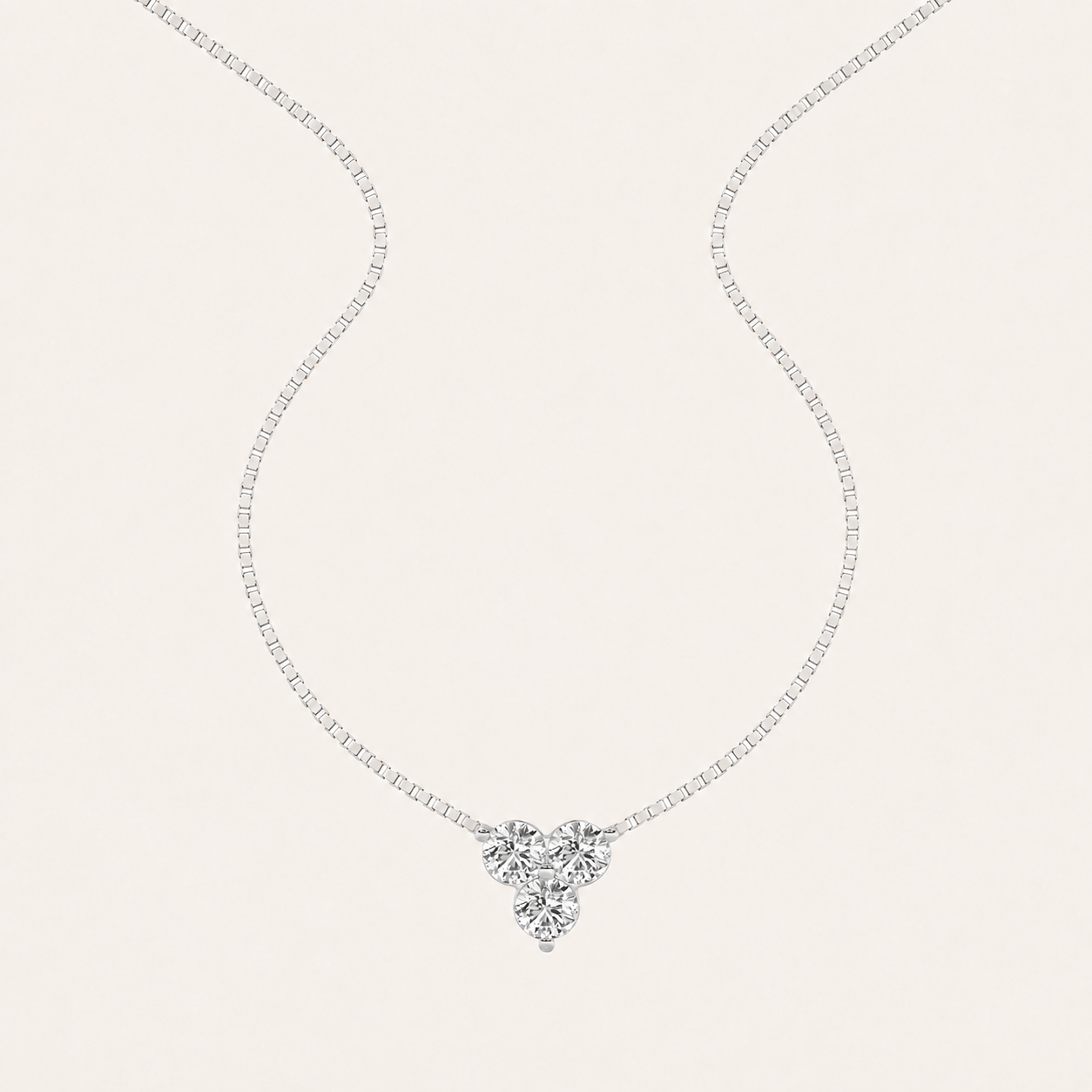1CT Round Cut Lab Grown Diamond Pendant Necklace