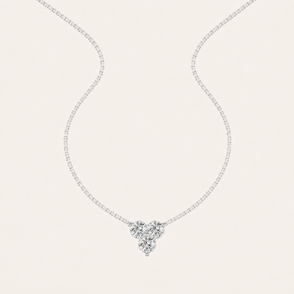 1CT Round Cut Lab Grown Diamond Pendant Necklace