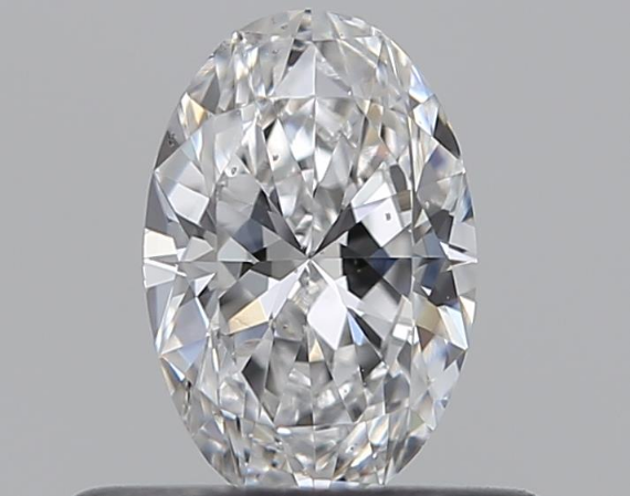 0.38CT OVAL SI1 D WH
