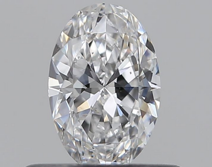 0.38CT OVAL SI1 D WH