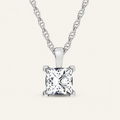 1.00CT Princess Cut Certified Lab Grown Diamond Pendant