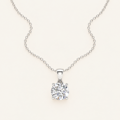 0.50CT Round Cut Lab Grown Diamond Pendant