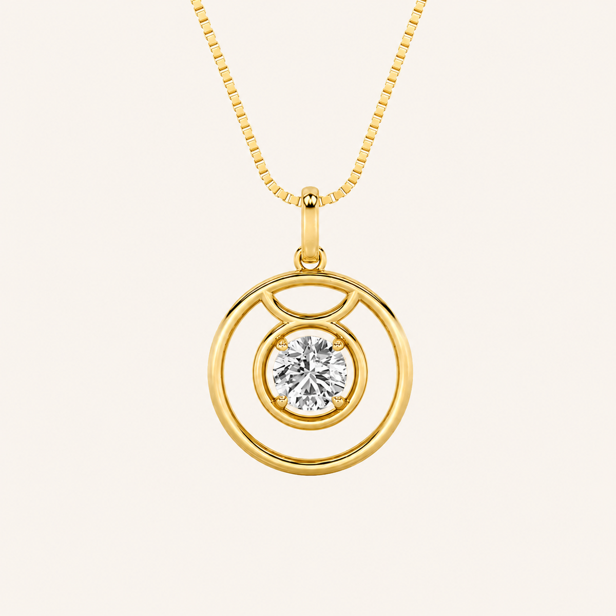 1CT Round Cut Lab Grown Diamond Pendant Necklace