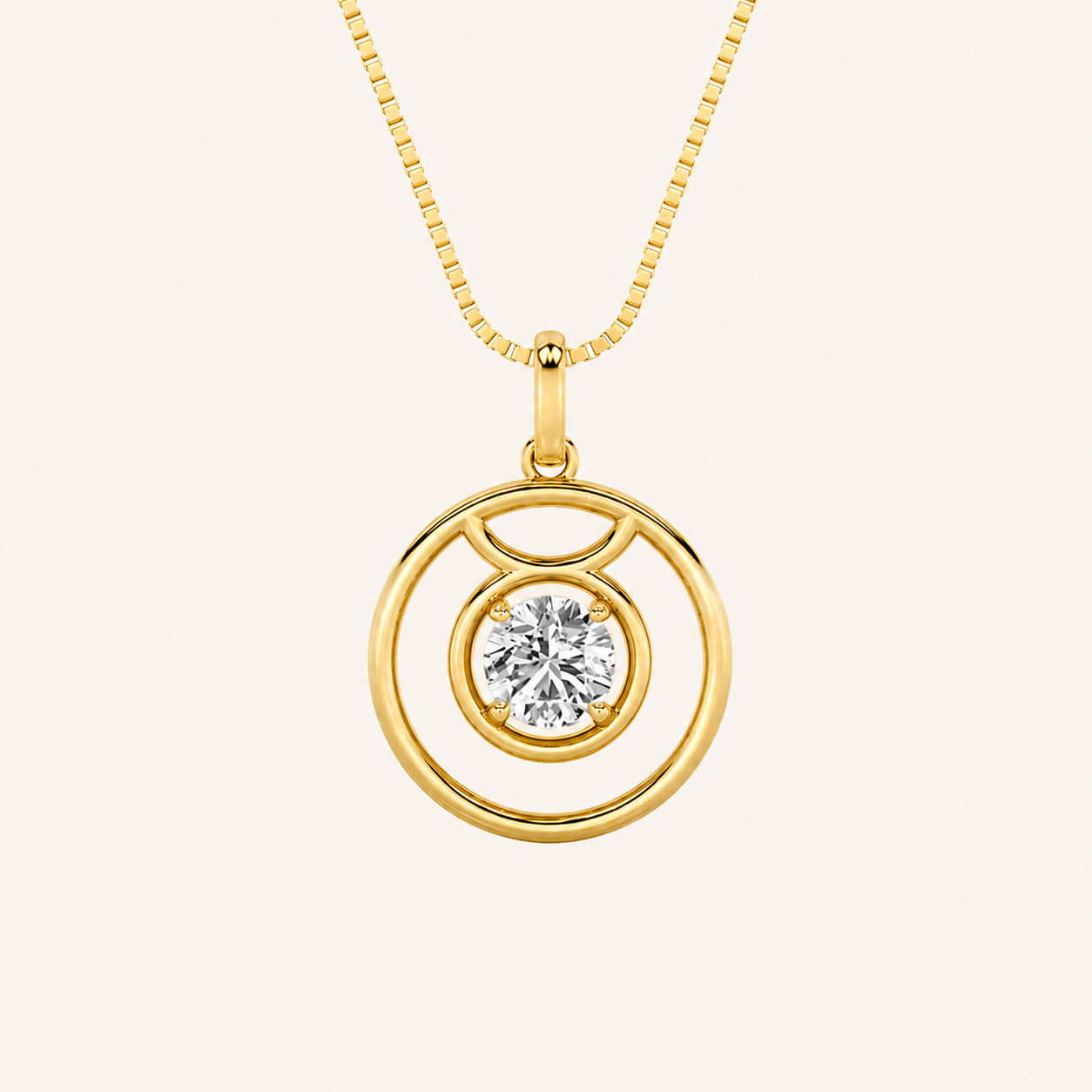 1CT Round Cut Lab Grown Diamond Pendant Necklace