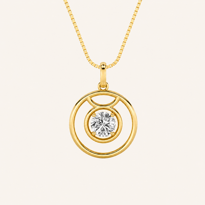 1CT Round Cut Lab Grown Diamond Pendant Necklace