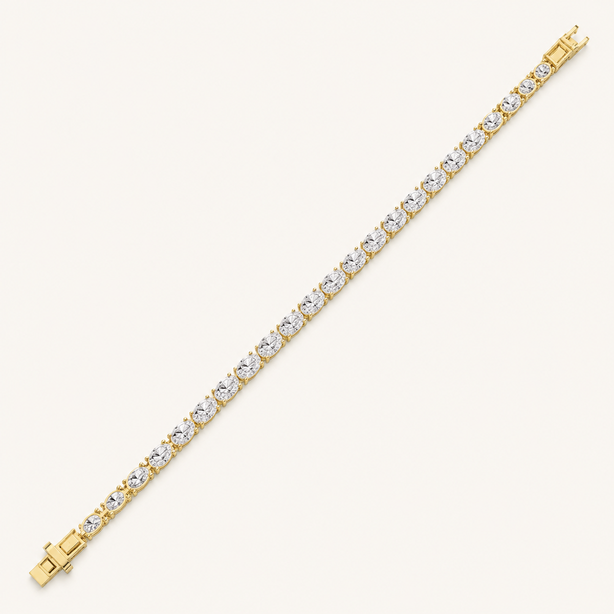 10CT Oval Cut Lab Grown Diamond East & West Tennis Bracelet