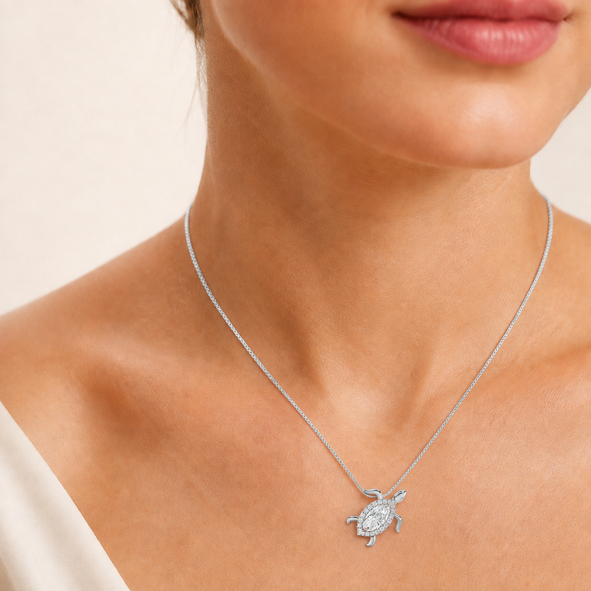 2CT Marquise Cut Lab Grown Diamond Pendant Necklace