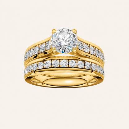 1.75CT Round Cut Lab Grown Diamond Bridal set