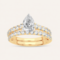 2.03CT Pear Cut Lab Grown Diamond Bridal Set