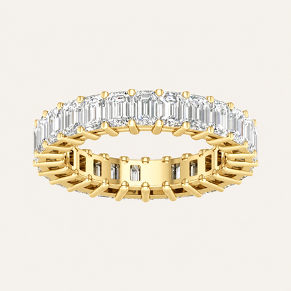 5.00CT Emerald Cut Lab Grown Diamond Eternity Band Ring