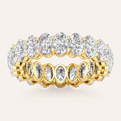 5.00CT Oval Cut Lab Grown Diamond Eternity Band Ring