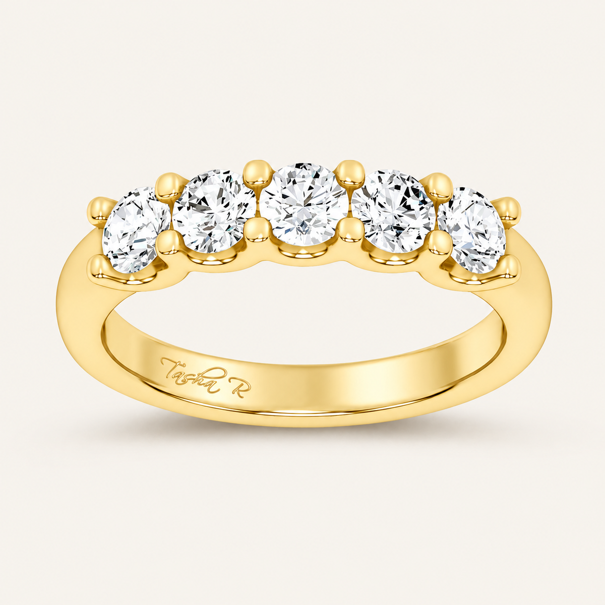 2.00 CT Round Cut Lab Grown Diamond Band Set