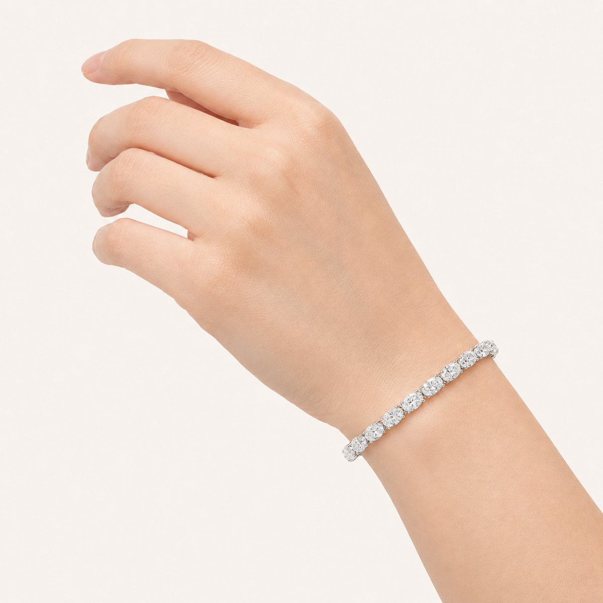 6CT Oval Cut Lab Grown Diamond East & West Tennis Bracelet