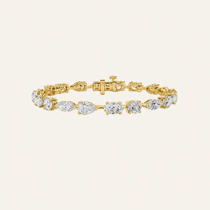 12CT Multistone Lab Grown Diamond East & West Bracelet