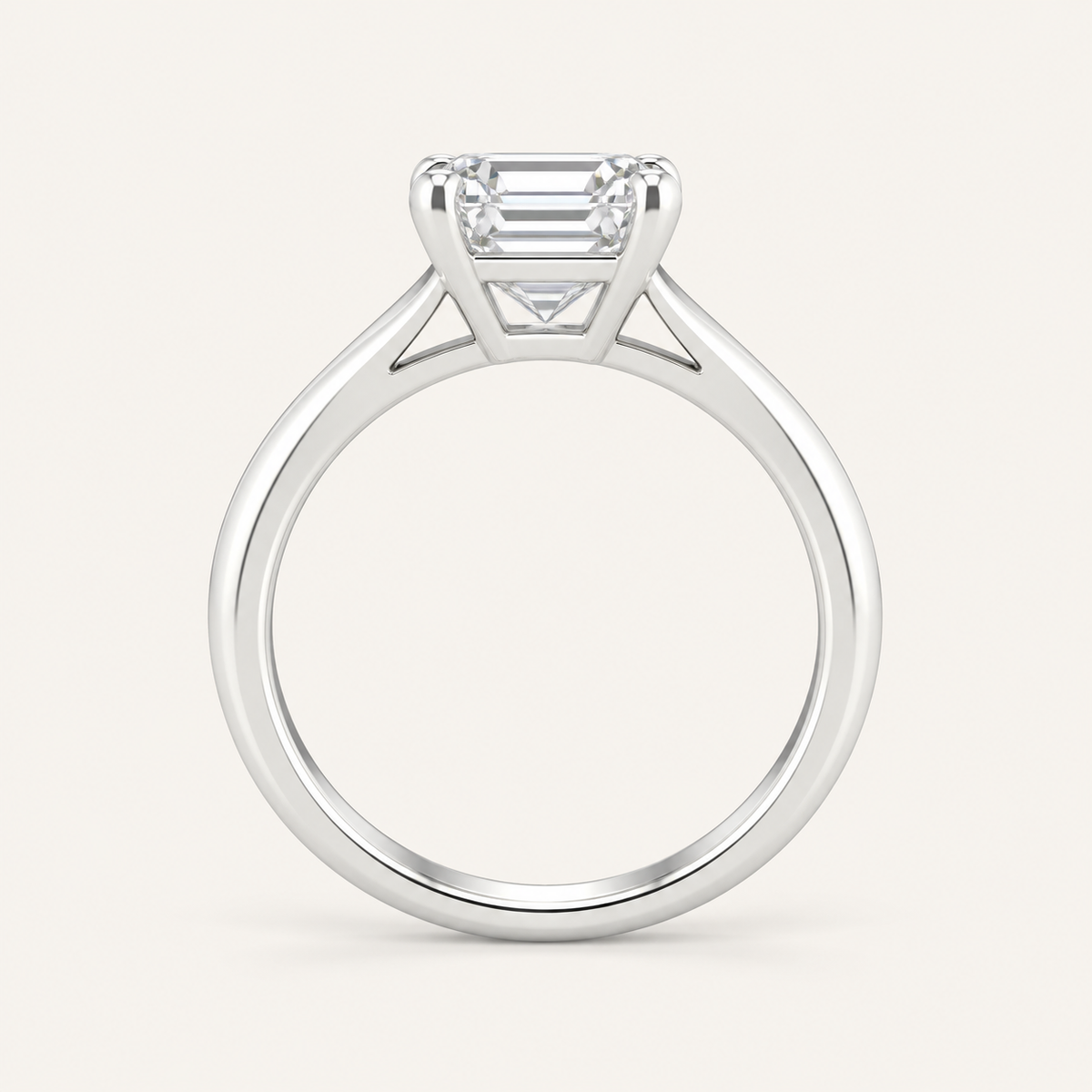 3.00CT Emerald Cut Lab Grown Diamond Solitaire Ring