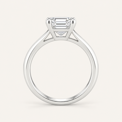3.00CT Emerald Cut Lab Grown Diamond Solitaire Ring