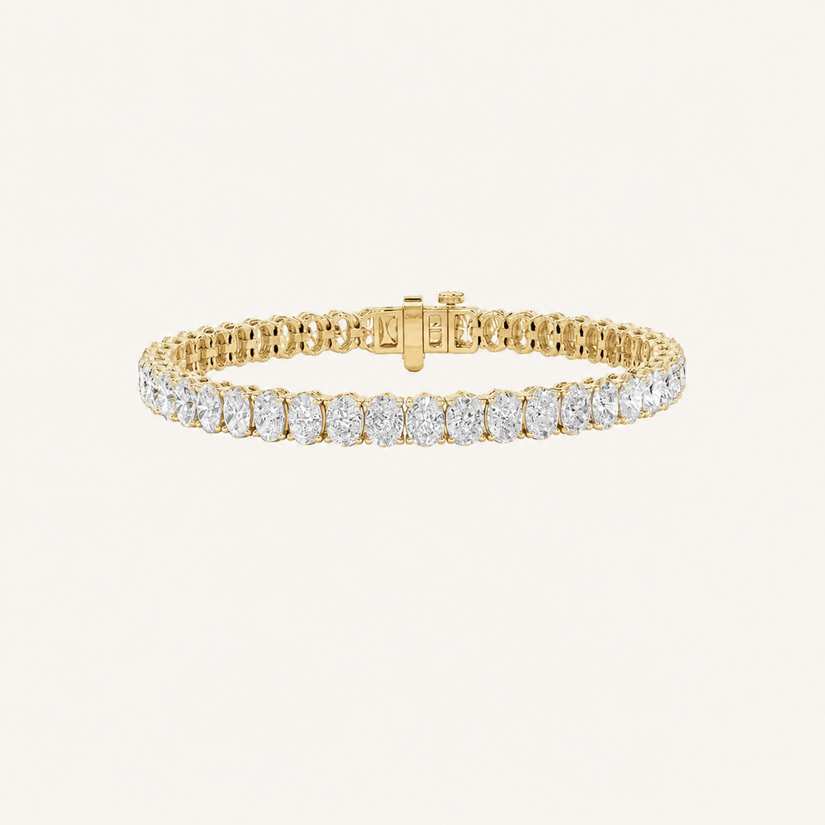 11.75CT Oval Cut Lab Grown Diamond Tennis Bracelet