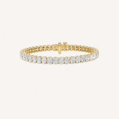 11.75CT Oval Cut Lab Grown Diamond Tennis Bracelet