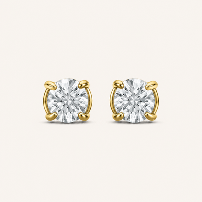 0.25CT Round Cut Lab Grown Diamond Stud Earrings