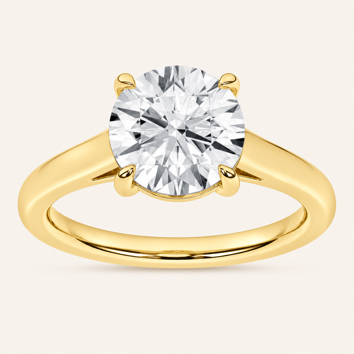 2.00CT Round Cut Lab Grown Diamond Solitaire Ring