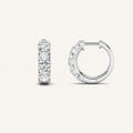 3CT Round Cut Lab Grown Diamond Hoop Earrings