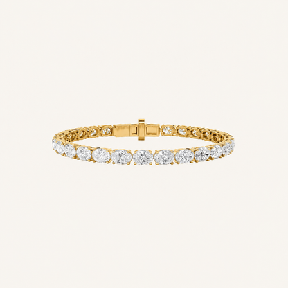 10.75CT Oval Cut Lab Grown Diamond Tennis Bracelet
