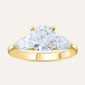 1.50CT Round Cut Lab Grown Diamond Three Stone Ring
